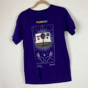 Purple unisex Polaroid graphic t-shirt size Small